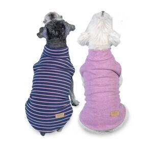 Set Of 2: Dog Turtleneck Tees - Pet Apparel - Size Medium